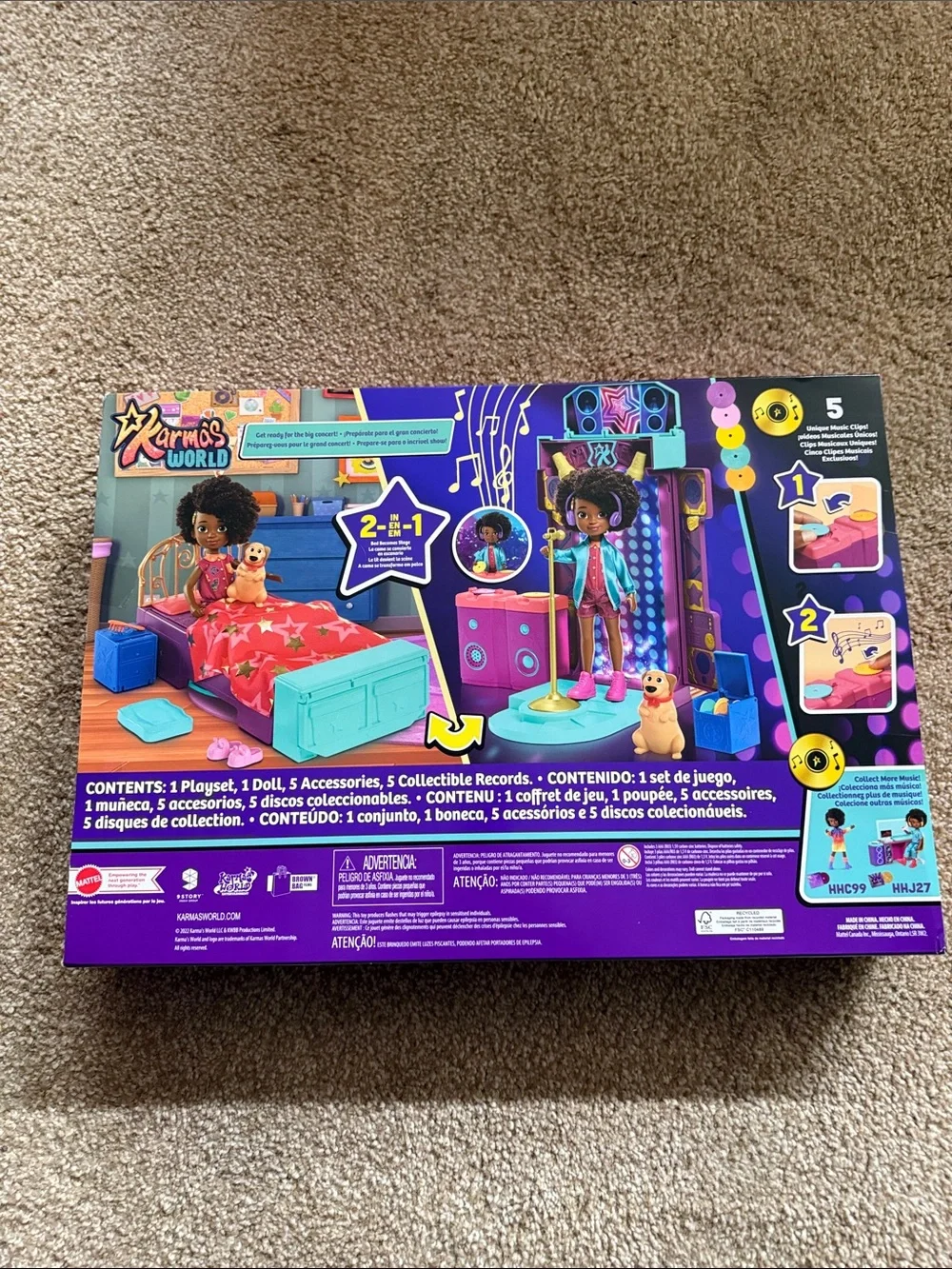 Mattel Karma's World Doll Stage Playset - Purple, Blue & Pink